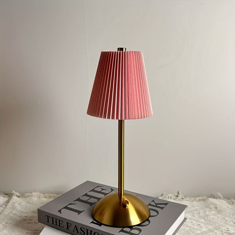 1pc\u002F2pcs LED Office Desk Lamp, Touch Control, 3 Color, USB Charging, 1600mAh Battery, Metal Base