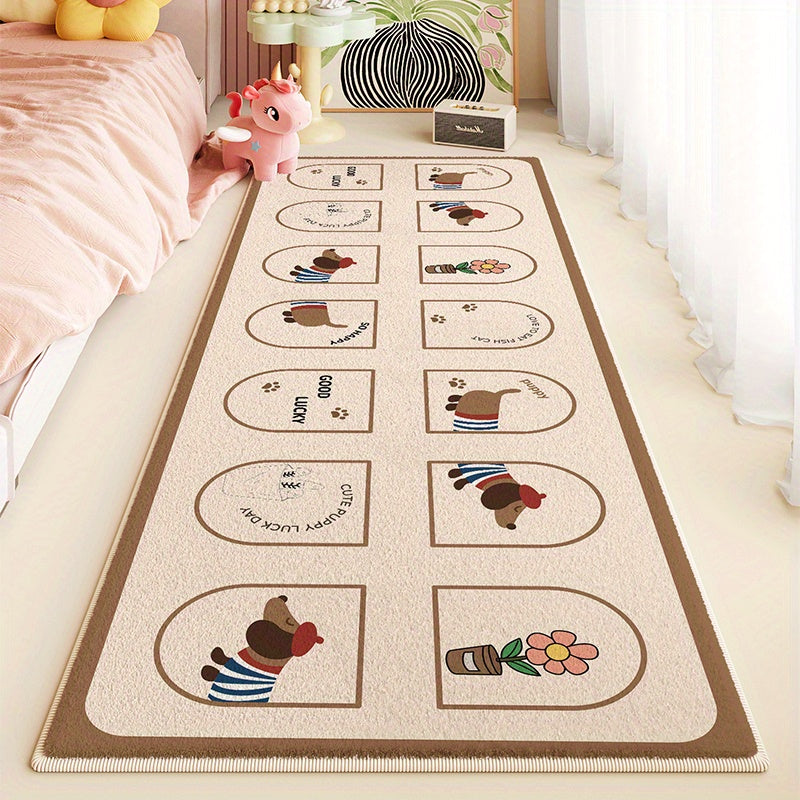 1pc of long Mat, room bedside Mat, bedroom Mat, room floor mat, non slip foot mat in front of the bed, indoor decorative Mat