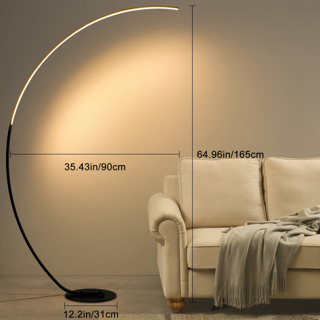 65 Inch Arched Floor Lamp With Remote