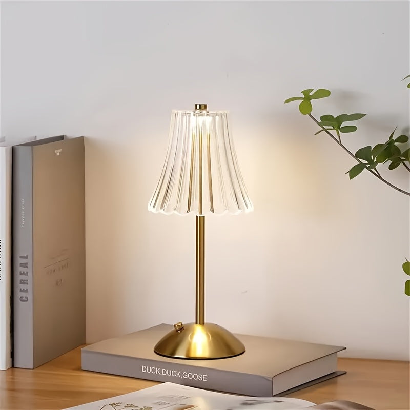 1pc\u002F2pcs LED Office Desk Lamp, Touch Control, 3 Color, USB Charging, 1600mAh Battery, Metal Base