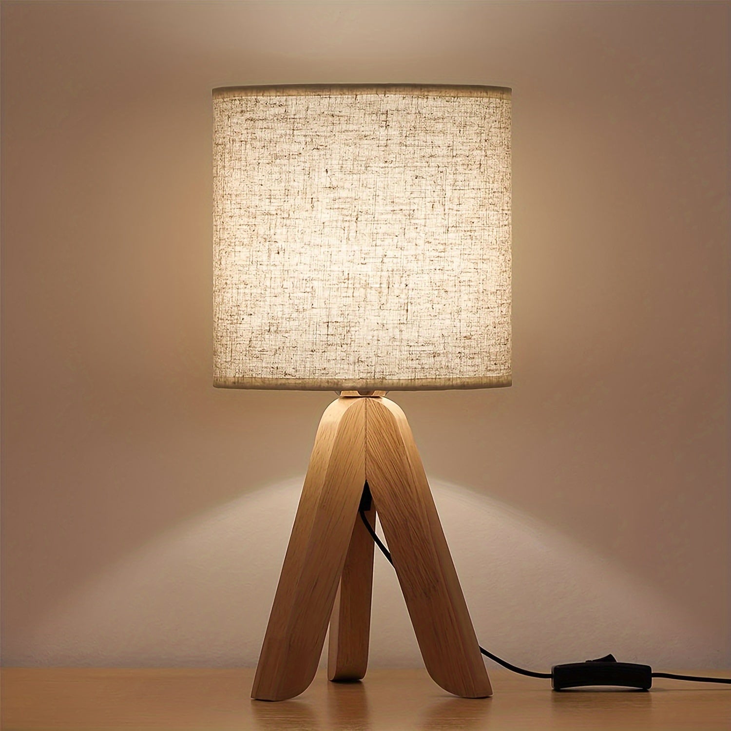 Cute Table Lamp Cute 1pc Table Lamp with Fabric Shade & Tripod Base for Room, Office, Study, Bedroom, Dorm