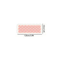 1pc Extra Long Soft Plush Mat - Pastel Pink Floor Mat with Bow Accent, Large Irregular Shape Bedside Mat for Bedroom, Living Room