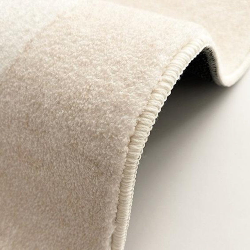 Soft Area Mat 100% Polyester Plush Soft Japanese-Inspired Cream Striped Area Mat