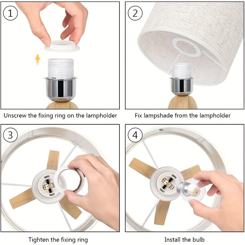 Cute Table Lamp Cute 1pc Table Lamp with Fabric Shade & Tripod Base for Room, Office, Study, Bedroom, Dorm