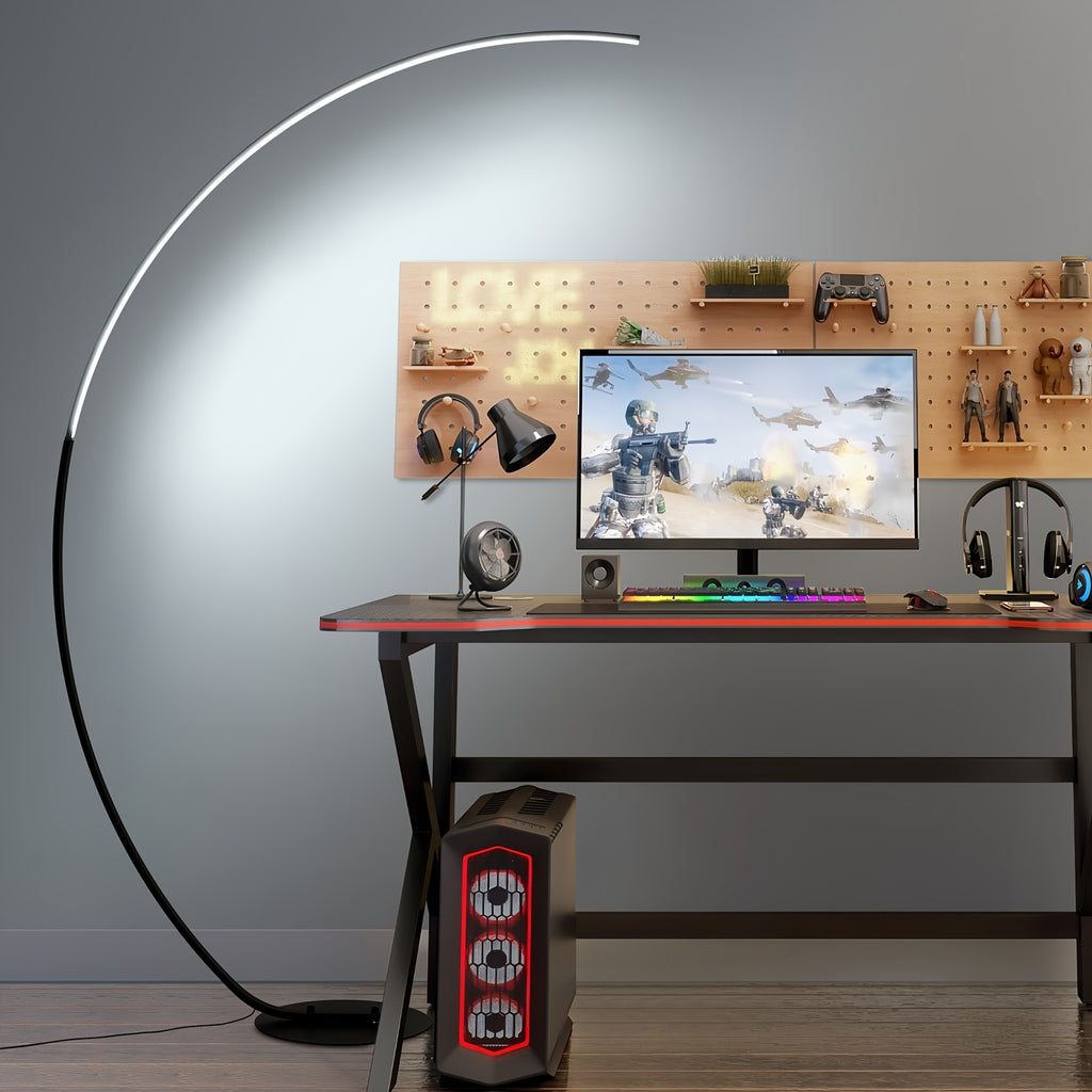 65 Inch Arched Floor Lamp With Remote