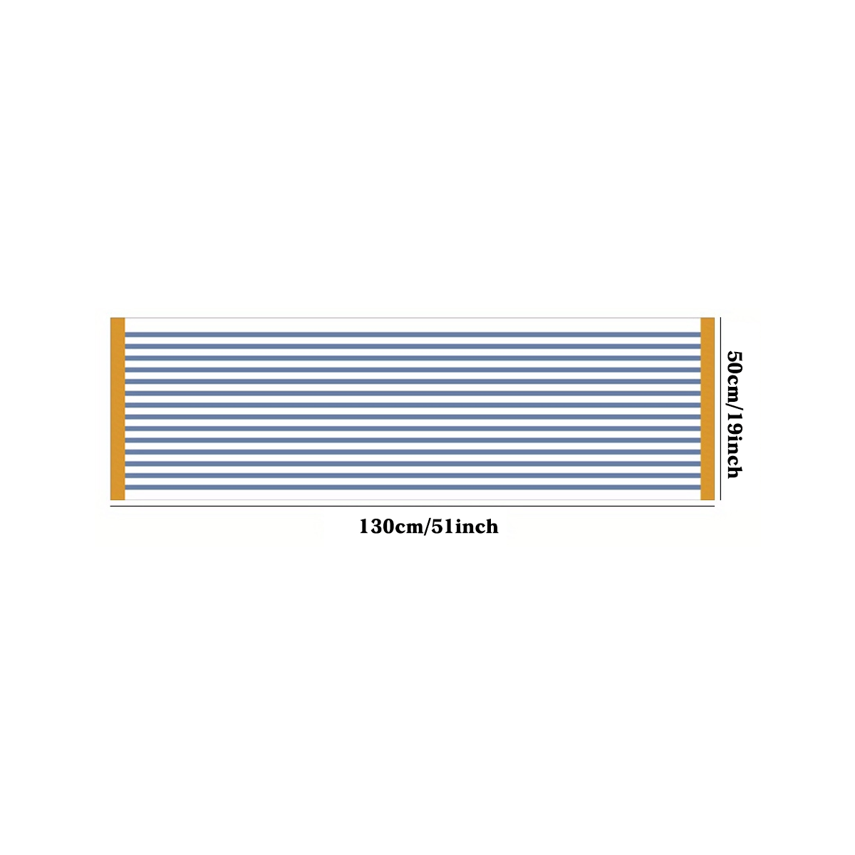Plush Mat Soft Plush 10mm Thick Imitation Cashmere Mat | Blue & Yellow Striped Modern Long Strip Mat for Bedroom