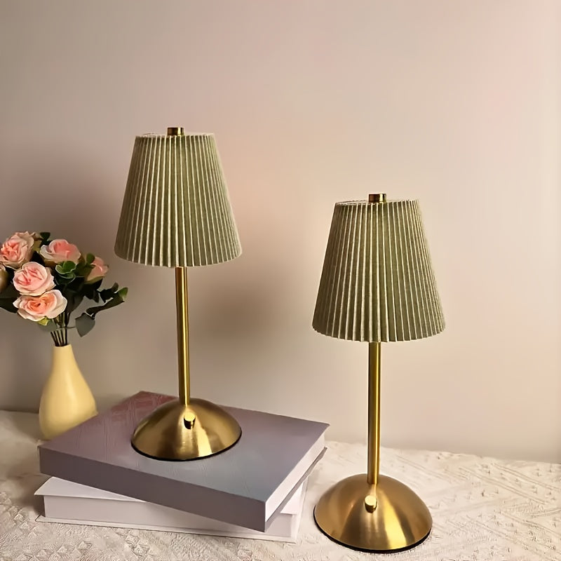 1pc\u002F2pcs LED Office Desk Lamp, Touch Control, 3 Color, USB Charging, 1600mAh Battery, Metal Base