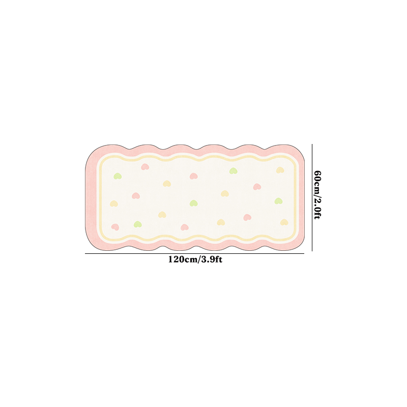 1pc Plush Soft Pink Floral Area Mat - 10mm Thick, Non-Slip, Irregular Shape, Modern Simple Design for Bedroom