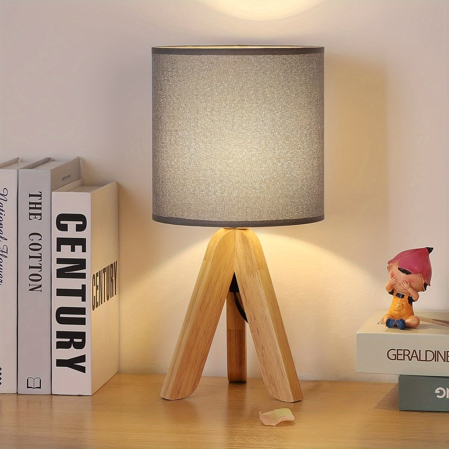 Cute Table Lamp Cute 1pc Table Lamp with Fabric Shade & Tripod Base for Room, Office, Study, Bedroom, Dorm