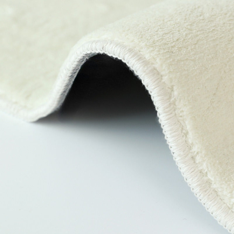 1pc Plush Soft Pink Floral Area Mat - 10mm Thick, Non-Slip, Irregular Shape, Modern Simple Design for Bedroom