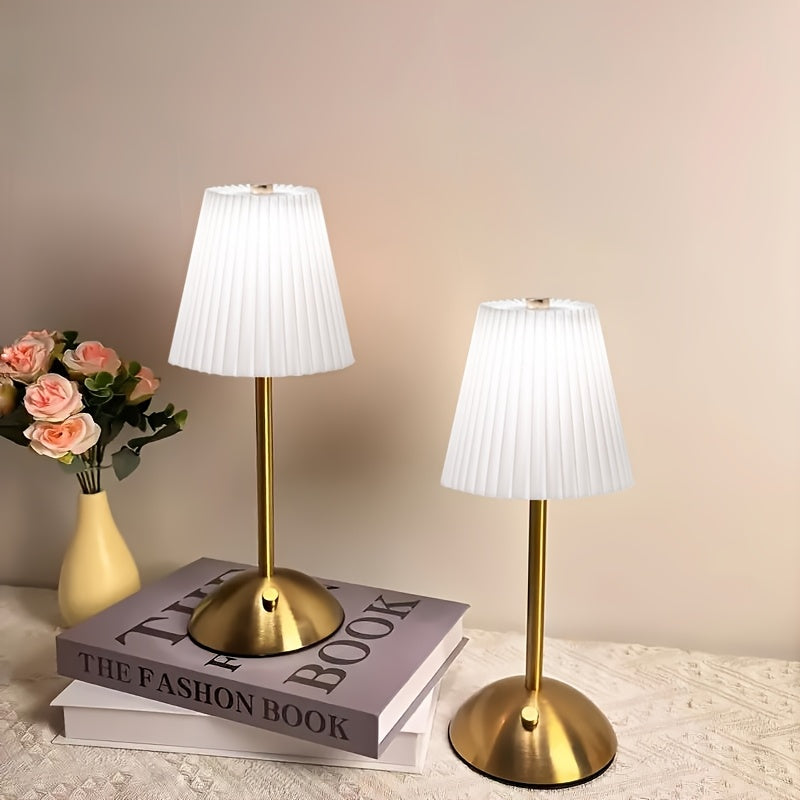 2pcs Cordless Table Lamps-Rechargeable 6 Style Vintage LED Desk Lamp With USB Port, 2200 MAh Battery