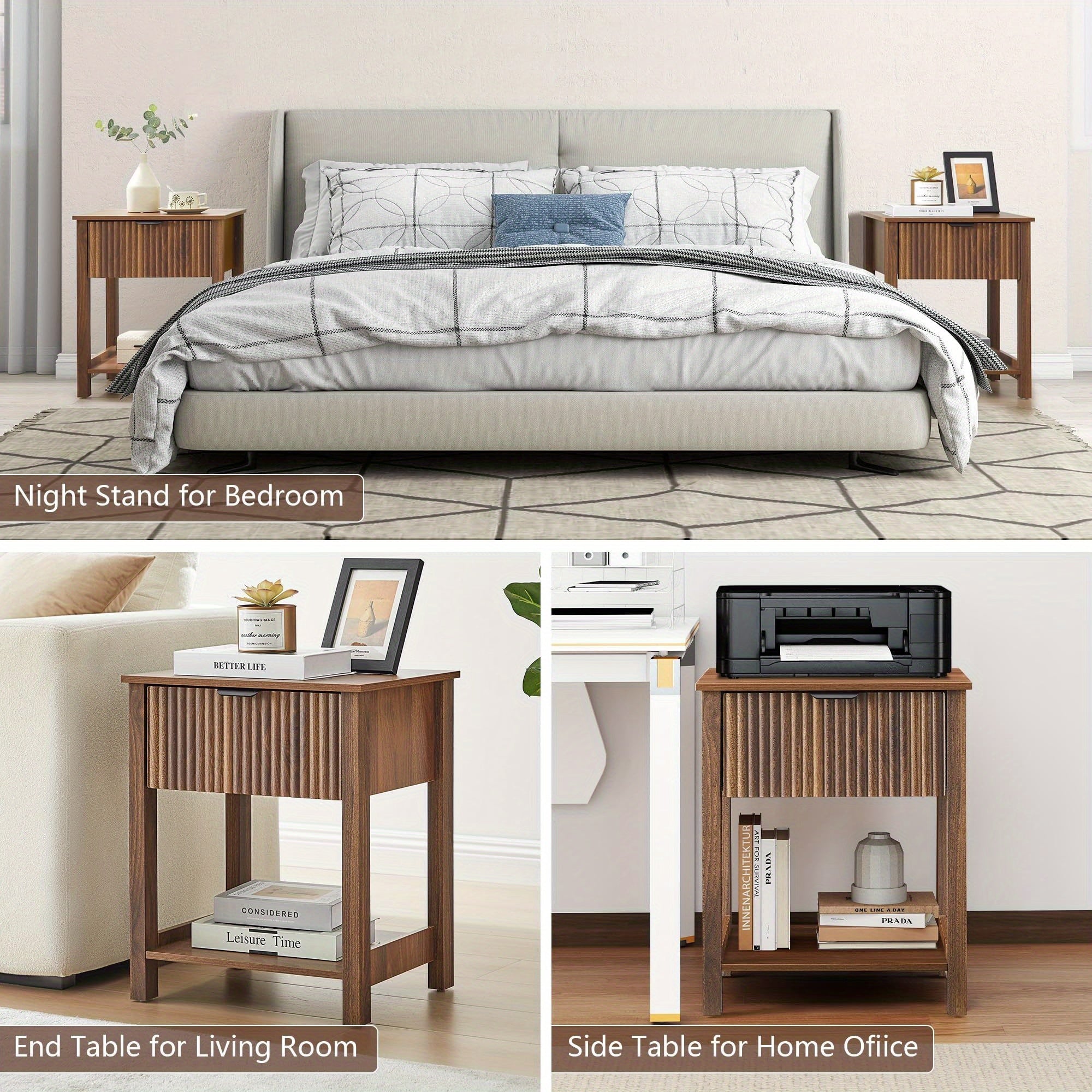 Mid Century Modern Night Stand ORRD Mid Century Modern Night Stand With Drawer