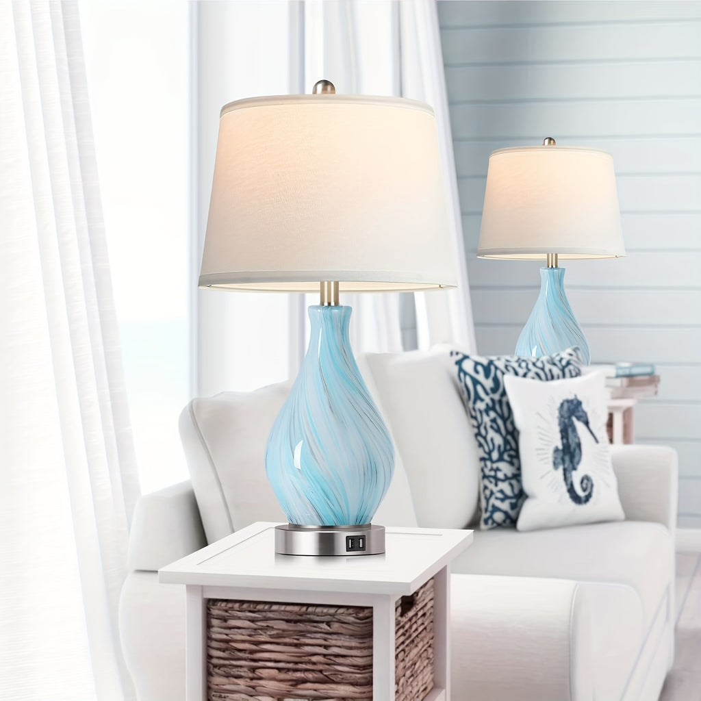 Modern Accent Table Lamp Set Of 2 Touch Control, 22\
