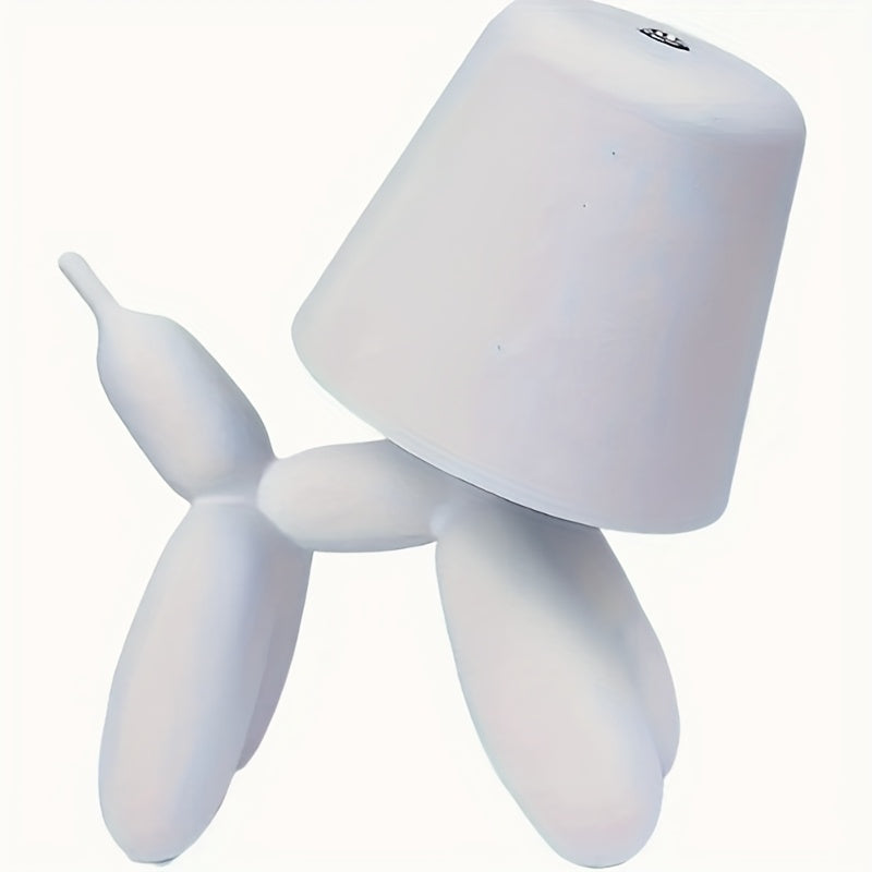 Creative Romantic Colored Balloon Dog Desk Lamp with Touch Switch, Tri Color Light, Adjustable Dimming Support