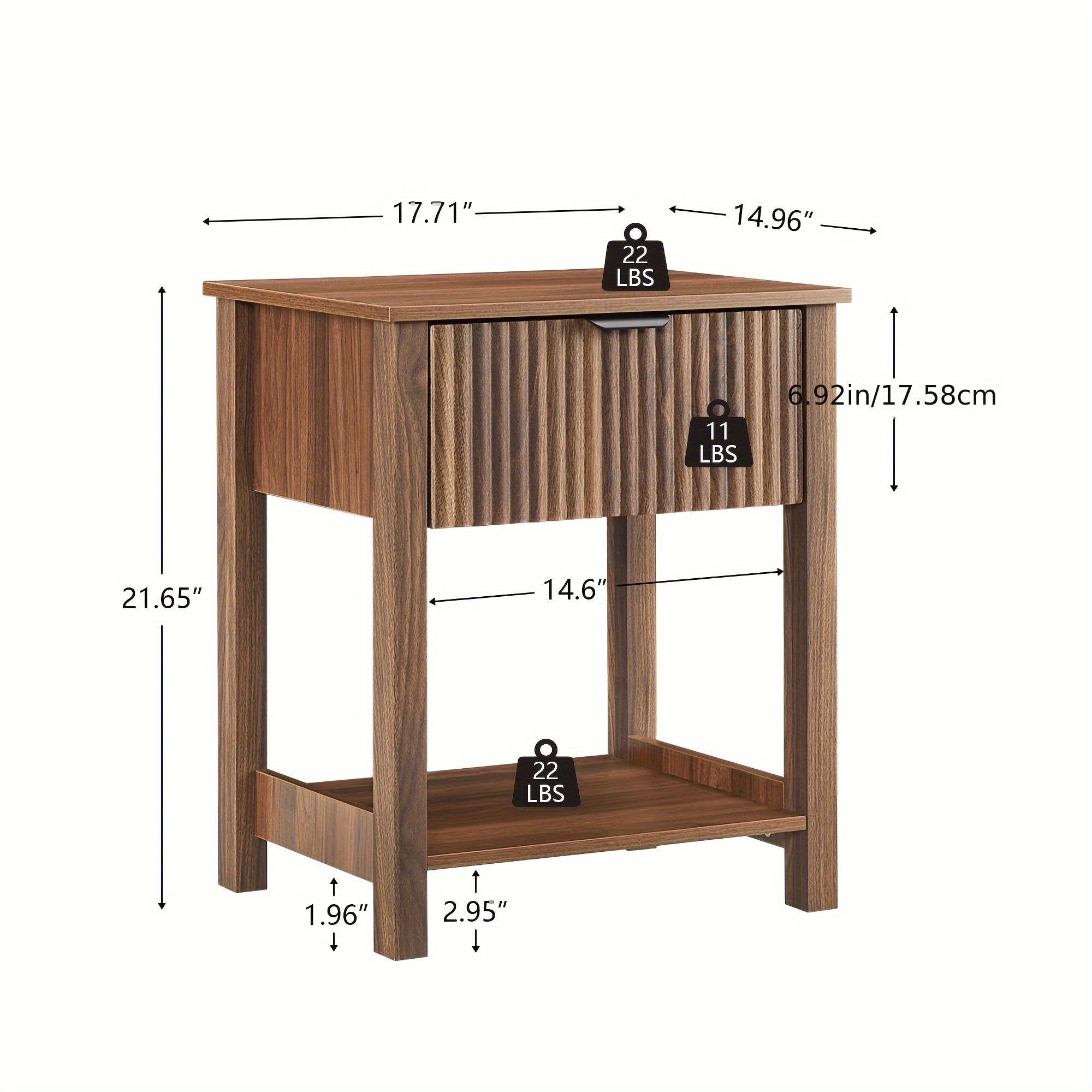 Mid Century Modern Night Stand ORRD Mid Century Modern Night Stand With Drawer