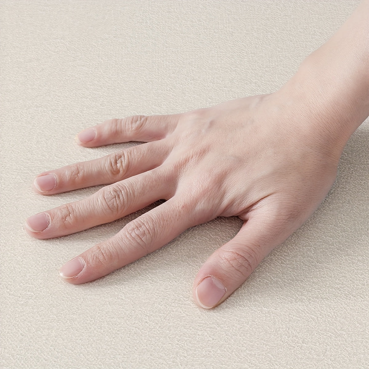 1pc DAJIANG Modern Abstract Oval Area Mat - Soft, Fluffy & Non-Slip Runner Mat with Striped and Solid Color Design for Bedroom